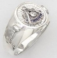 Sterling Silver Past Masters Ring Ring Solid Back#25
